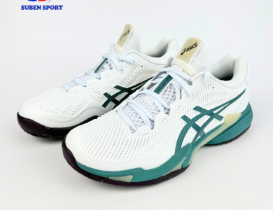 Giày Tennis Pickleball Asics Court FF 3 White/Foggy Teal Chính Hãng