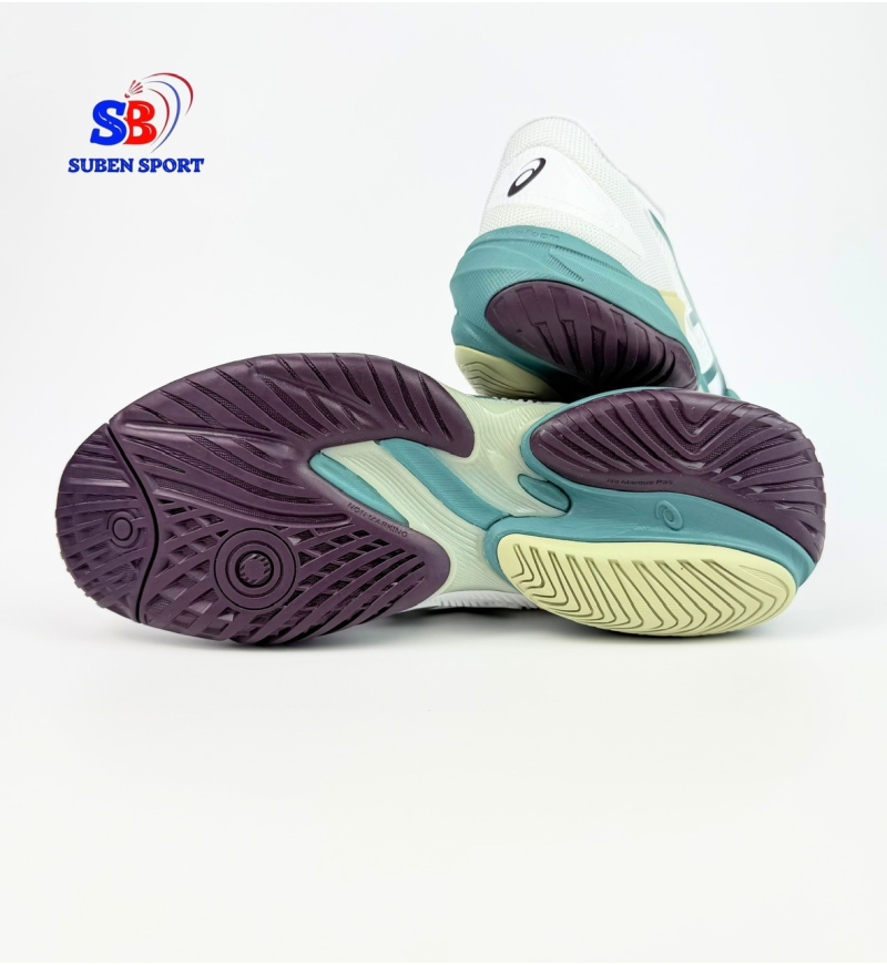 Giày Tennis Pickleball Asics Court FF 3 White/Foggy Teal Chính Hãng