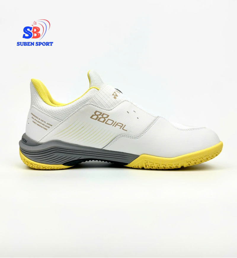 Giày cầu lông Yonex Power Cushion 88 Dial 3 White/Yellow New 2026 Chính Hãng