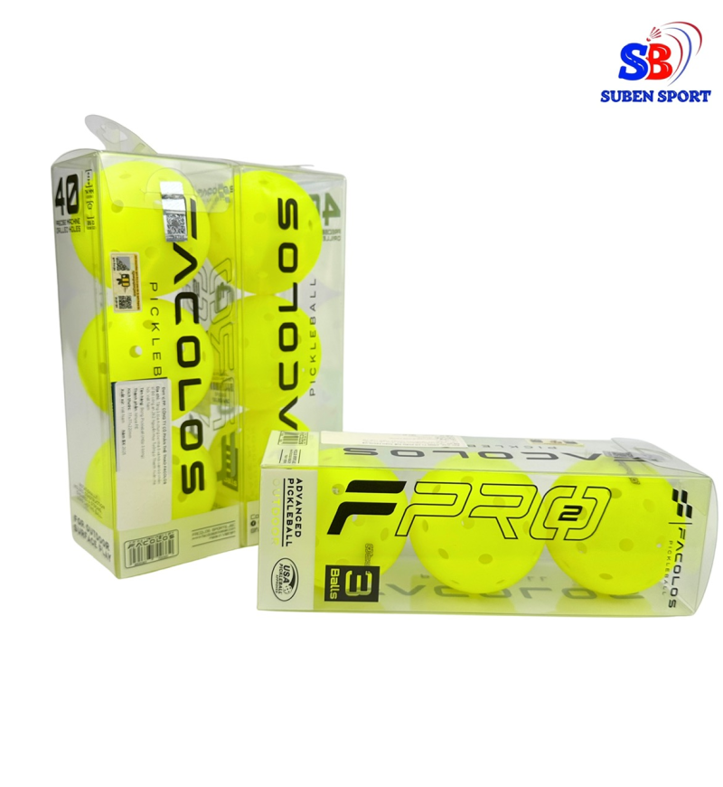 Bóng Pickleball Facolos F-Pro (Hộp 3 quả)