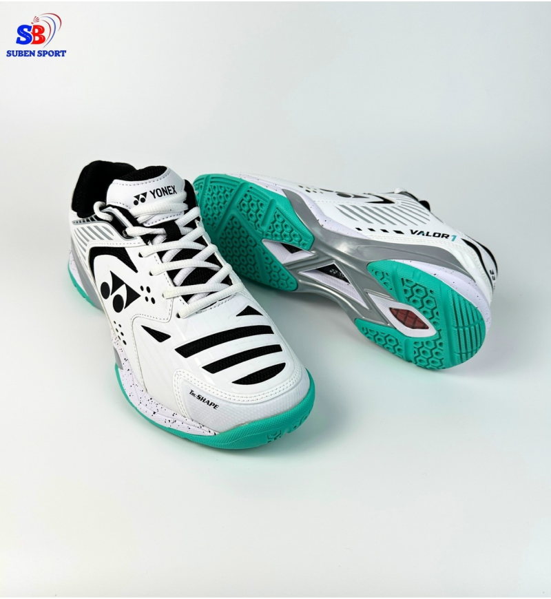 Giày cầu lông Yonex Valor-1 White/Black/Aqua Blue Chính Hãng