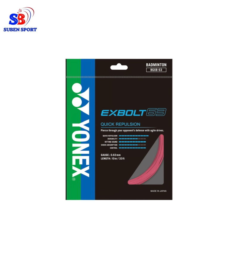 Dây cước căng vợt cầu lông Yonex BG Exbolt 63