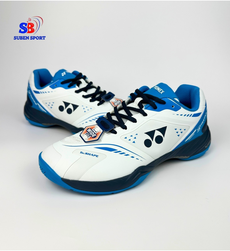 Giày cầu lông Yonex Stratas WHITE/OCEAN BLUE Chính Hãng