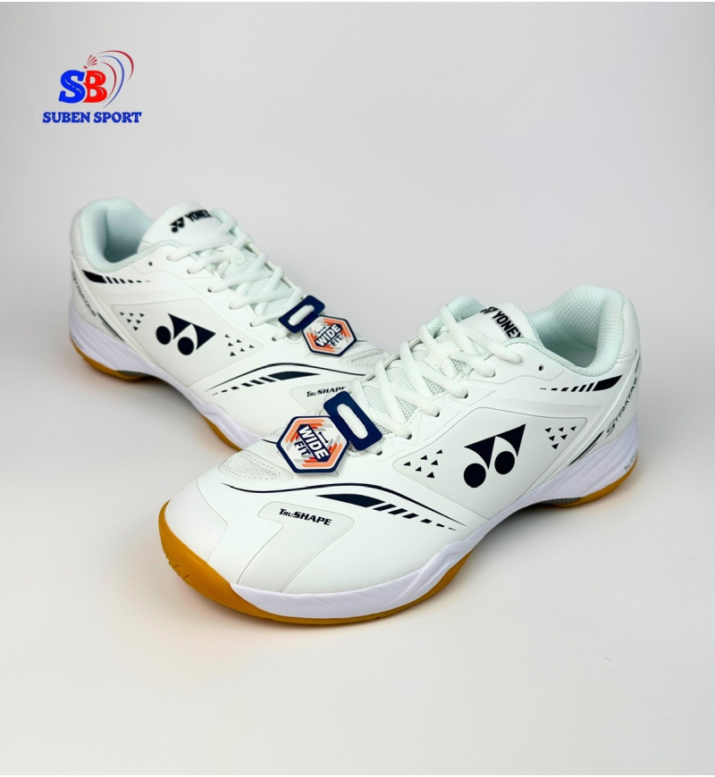 Giày cầu lông Yonex Stratas WHITE/DARK INDIGO Chính Hãng