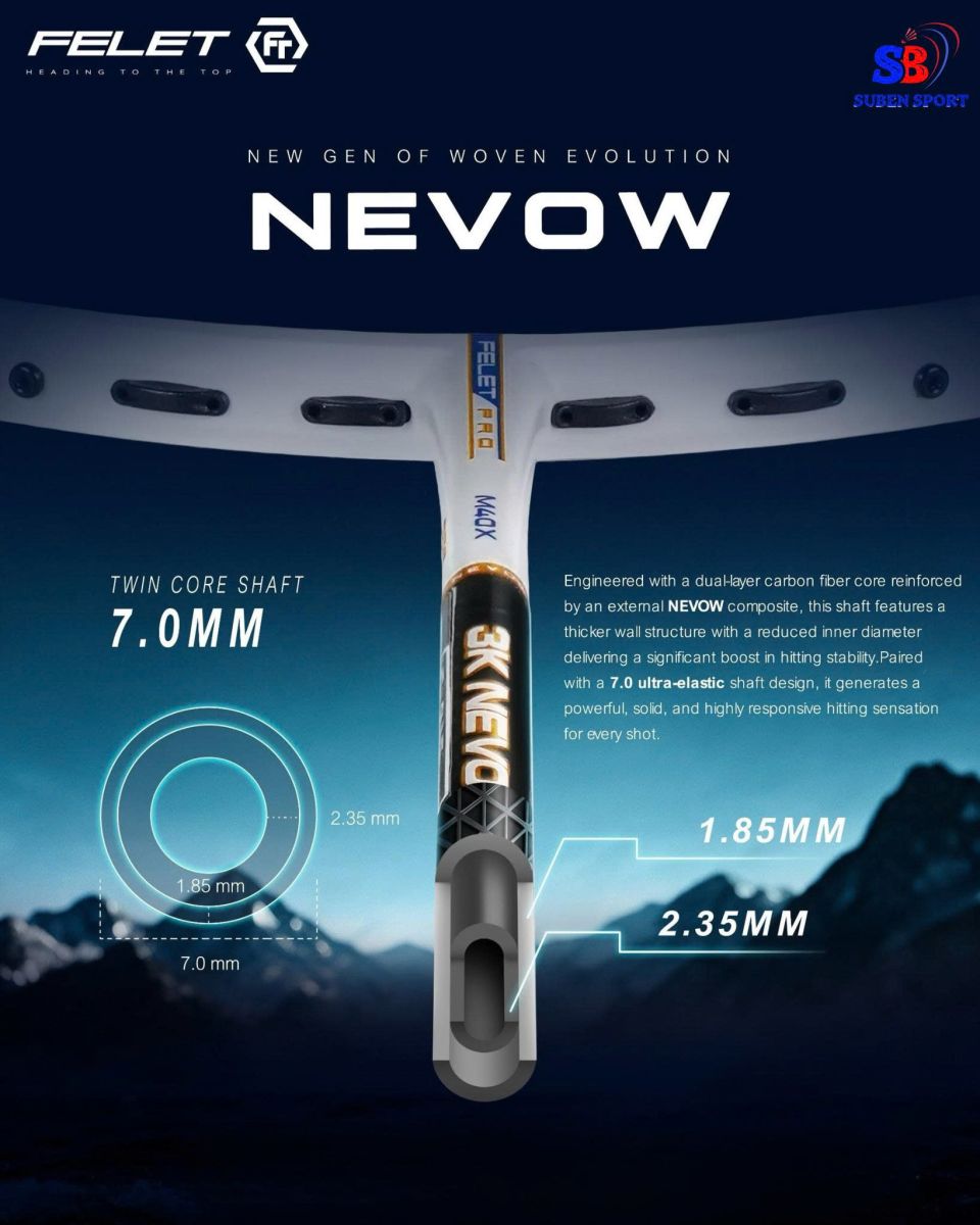Vợt cầu lông Felet 3K Nevow Fence