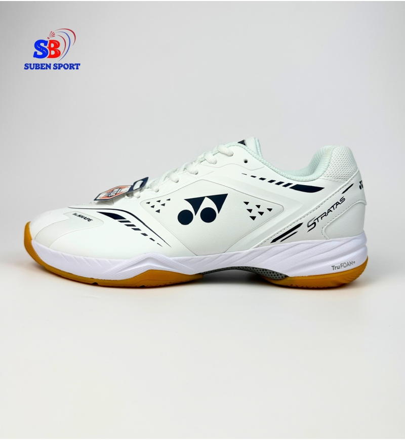 Giày cầu lông Yonex Stratas WHITE/DARK INDIGO Chính Hãng